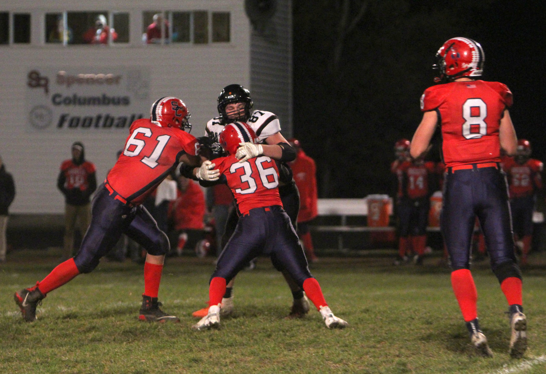 Bloomer football at Spencer/Columbus 10-26-18